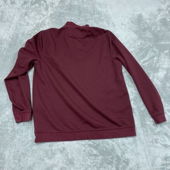 Kirkland Signature Mens Burgundy 1/4 Zip Pullover Size L Casual Sweater a0798 - Picture 6 of 7